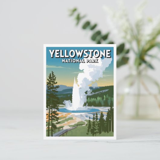 Yellowstone National Park  Briefkaart (Staand voorkant)