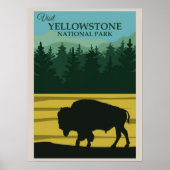  Yellowstone National Park Buffalo Poster (Voorkant)