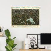 Yellowstone National Park c1905 Panoramic Map Poster (Thuiskantoor)