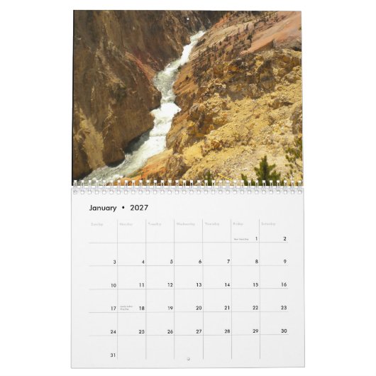 Yellowstone National Park Calendar 2015 Kalender (Jan 2027)