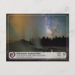 Yellowstone National Park - Castle Geyser Briefkaart