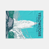 Yellowstone National Park Castle Geyser Fleece Deken (Voorkant (Horizontaal))
