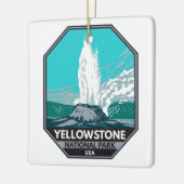 Yellowstone National Park Castle Geyser  Keramisch Ornament (Links)