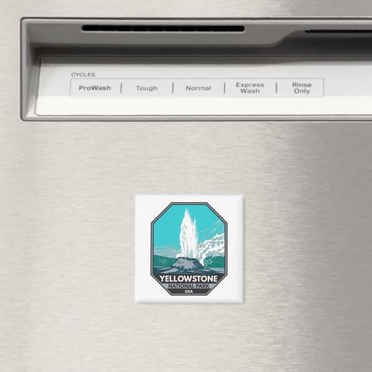 Yellowstone National Park Castle Geyser  Magneet (Insitu (Vaatwasser))