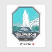 Yellowstone National Park Castle Geyser  Sticker (Vel)