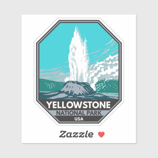 Yellowstone National Park Castle Geyser Sticker (Vel)