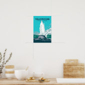 Yellowstone National Park Castle Geyser Vintage Poster (Keuken)