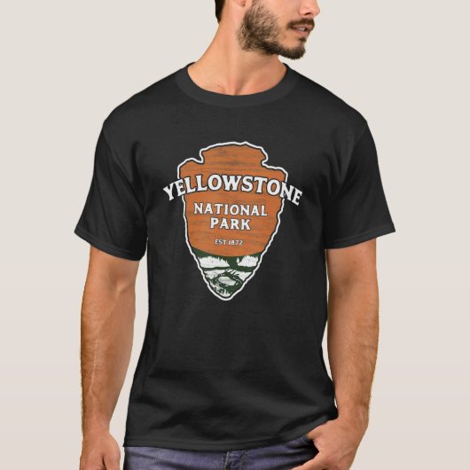 Yellowstone National Park Classic Style Arrowhead T-shirt (Voorkant)