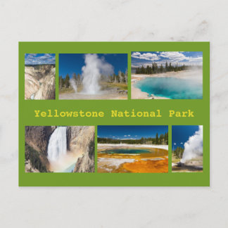 Yellowstone National Park Collage Postcard Briefkaart