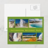Yellowstone National Park Collage Postcard Briefkaart (Voorkant / Achterkant)