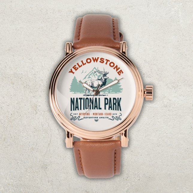 Yellowstone National Park Cute Landscape Horloge (Creator heeft geüpload)