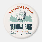 Yellowstone National Park Cute Landscape Magneet (Voorkant)