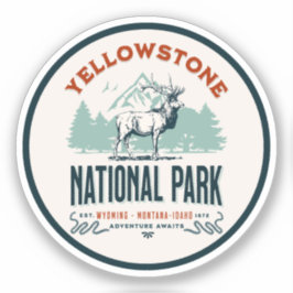 Yellowstone National Park Cute Landscape Sticker