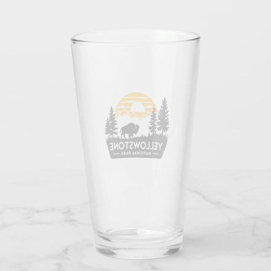 Yellowstone National Park Drink glazen tuimelaar (Achterkant)