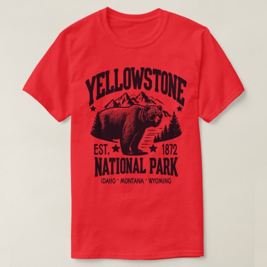 Yellowstone National Park Een tijdloze wildernis H T-shirt (Design voorkant)