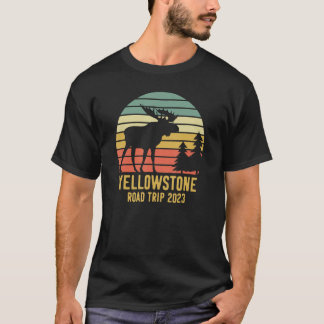 Yellowstone National Park Family Road Trip 2023 MA T-shirt