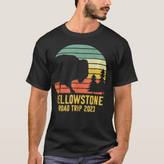 Yellowstone National Park Family Road Trip 2023 MA T-shirt
