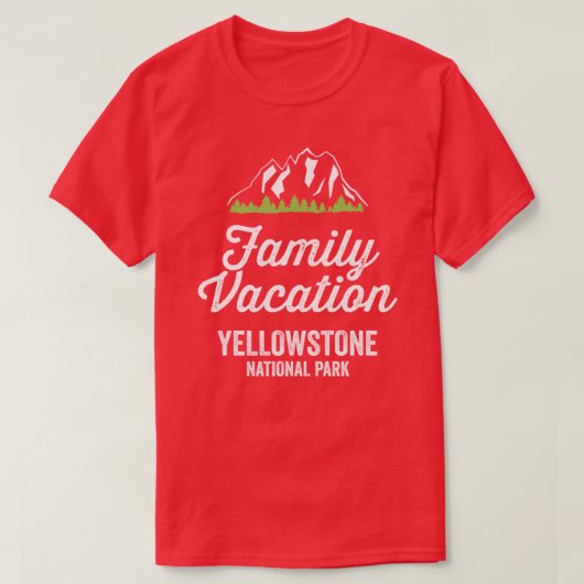 Yellowstone National Park Family Vacation T-shirt (Design voorkant)