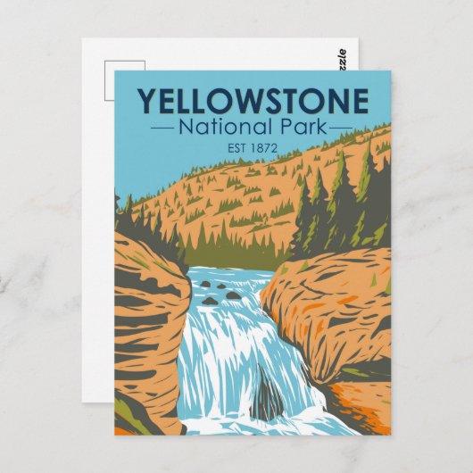 Yellowstone National Park Firehole Herfsten  Briefkaart (Voorkant / Achterkant)