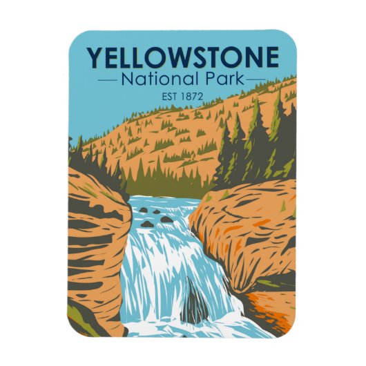 Yellowstone National Park Firehole Herfsten  Magneet (Verticaal)