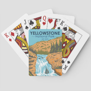 Yellowstone National Park Firehole Herfsten  Pokerkaarten