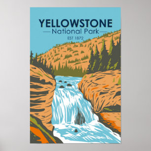 Yellowstone National Park Firehole Herfsten  Poster