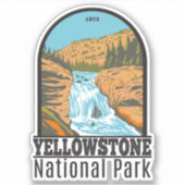 Yellowstone National Park Firehole Herfsten  Sticker (Voorkant)
