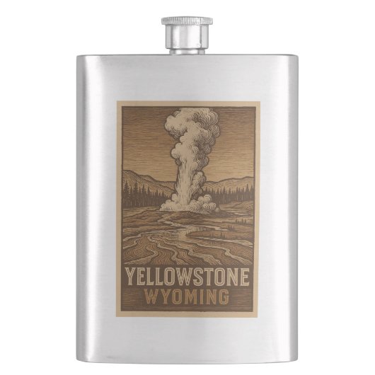 Yellowstone National Park Flask Flacon (Voorkant)