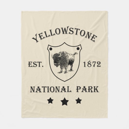 Yellowstone National Park Fleece Deken (Voorkant)