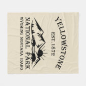 Yellowstone National Park Fleece Deken (Voorkant (Horizontaal))
