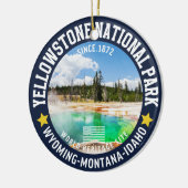 Yellowstone National Park Forest Landscape Keramisch Ornament (Links)