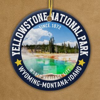 Yellowstone National Park Forest Landscape Keramisch Ornament