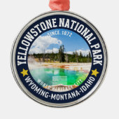 Yellowstone National Park Forest Landscape Metalen Ornament (Voorkant)