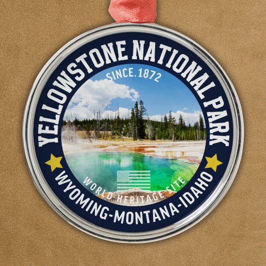 Yellowstone National Park Forest Landscape Metalen Ornament