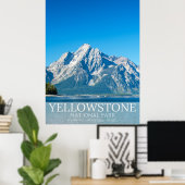 Yellowstone National park Forest Landscape Photo Poster (Thuiskantoor)