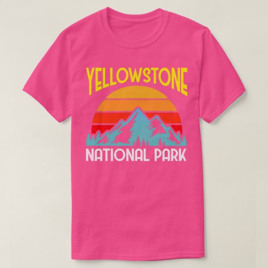 Yellowstone National Park Funny Sunset Camping Gif T-shirt (Design voorkant)