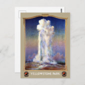 Yellowstone National Park Geyser Poster Briefkaart (Voorkant / Achterkant)