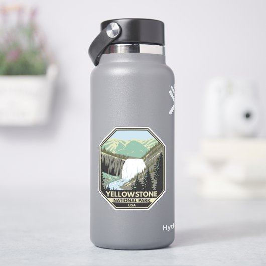 Yellowstone National Park Gibbon Herfst  Sticker (HydroFlask)