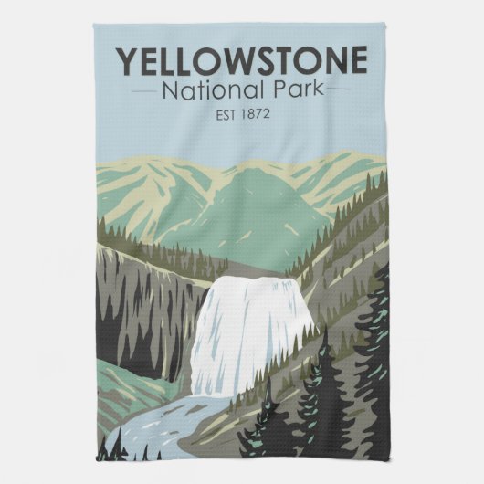 Yellowstone National Park Gibbon Herfst  Theedoek (Verticaal)