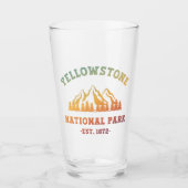 Yellowstone National Park Gradient Hiking Camping Glas (Voorkant)