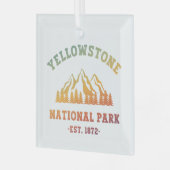 Yellowstone National Park Gradient Hiking Camping Glas Ornament (Voorkant links)