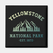 Yellowstone National Park Gradient Hiking Camping Magneet (Voorkant)