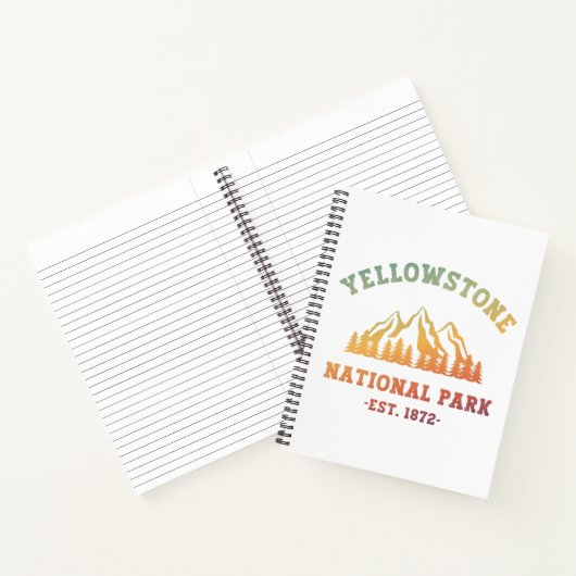 Yellowstone National Park Gradient Hiking Camping Notitieboek (Binnen)