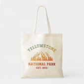 Yellowstone National Park Gradient Hiking Camping Tote Bag (Voorkant)