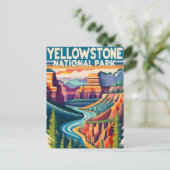 Yellowstone National Park Grand Canyon Feestdagenkaart (Staand voorkant)