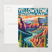 Yellowstone National Park Grand Canyon Feestdagenkaart (Voorkant / Achterkant)