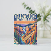 Yellowstone National Park Grand Canyon Feestdagenkaart (Staand voorkant)