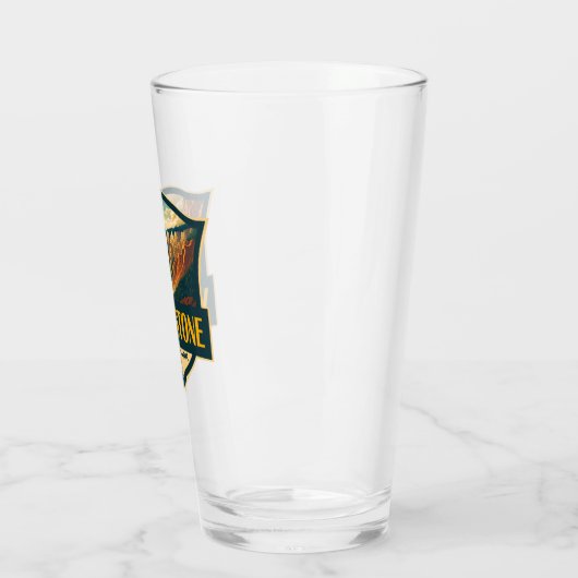 Yellowstone National Park Grand Canyon Retro Art Glas (Links)