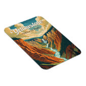 Yellowstone National Park Grand Canyon Retro Art Magneet (Rechterzijde)