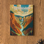 Yellowstone National Park Grand Canyon Retro Art Poster<br><div class="desc">Ontwerp van geelstenen vectorillustraties. Het park bevat dramatische canyons,  alpiene rivieren,  spoelbossen,  hete bronnen en geisers,  inclusief de beroemdste oude gelovigen.</div>
